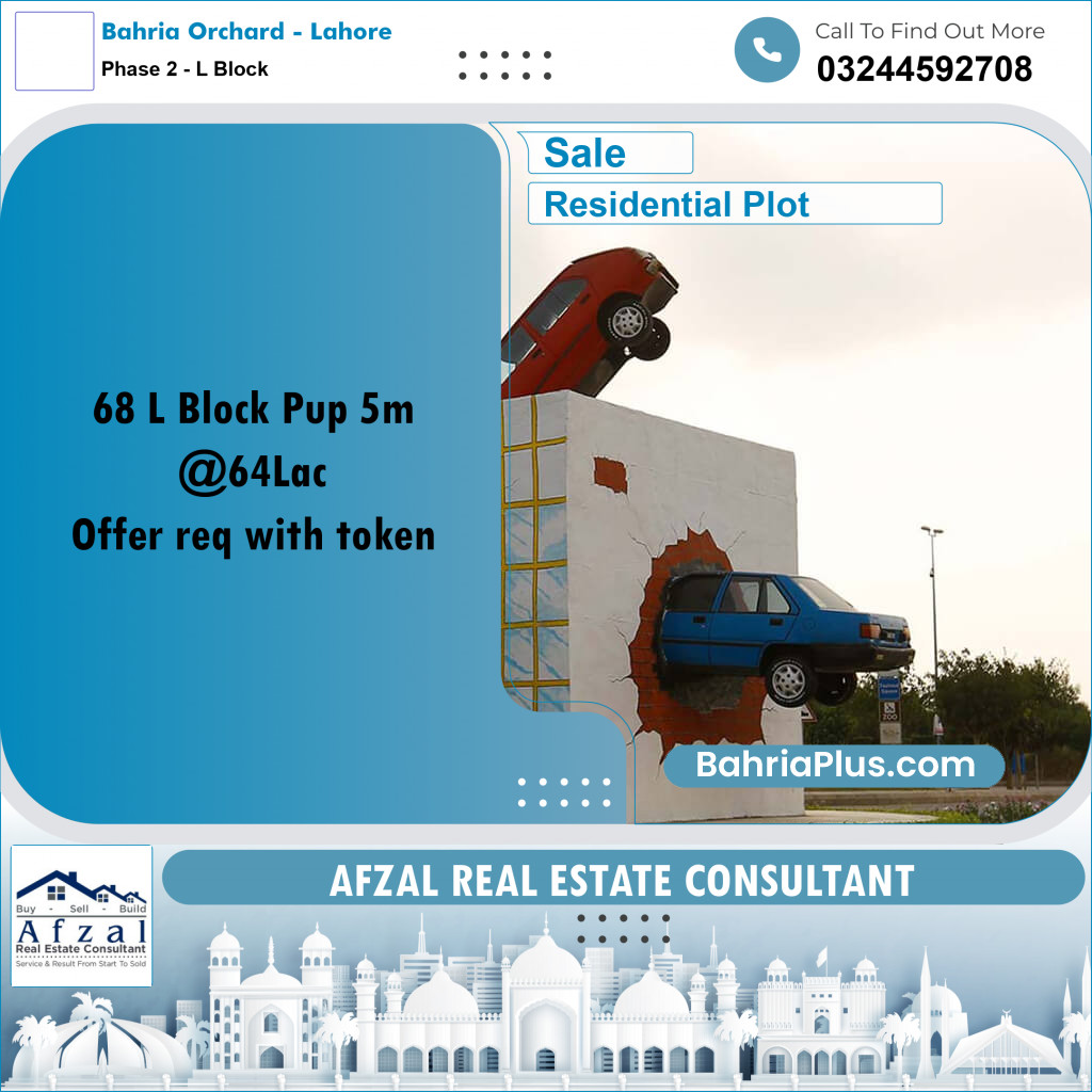 5 Marla Residential Plot for Sale in Phase 2 - L Block -  Bahria Orchard, Lahore - (BP-329254)