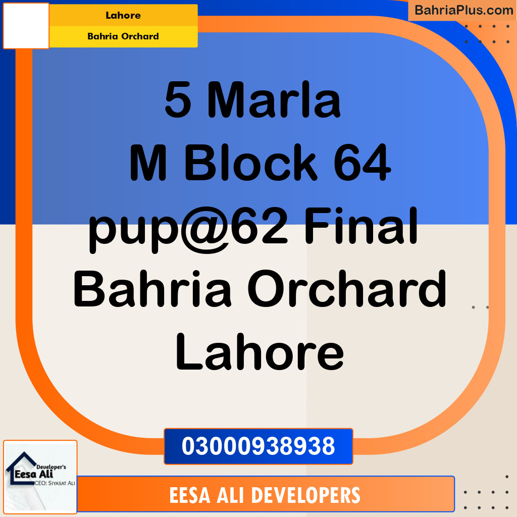 Residential Plot for Sale in Bahria Orchard, Lahore - (BP-329345)