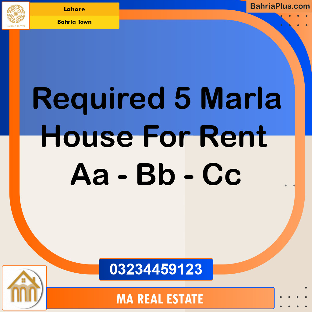 5 Marla Residential House for Rent in Bahria Town, Lahore - (BP-329373)