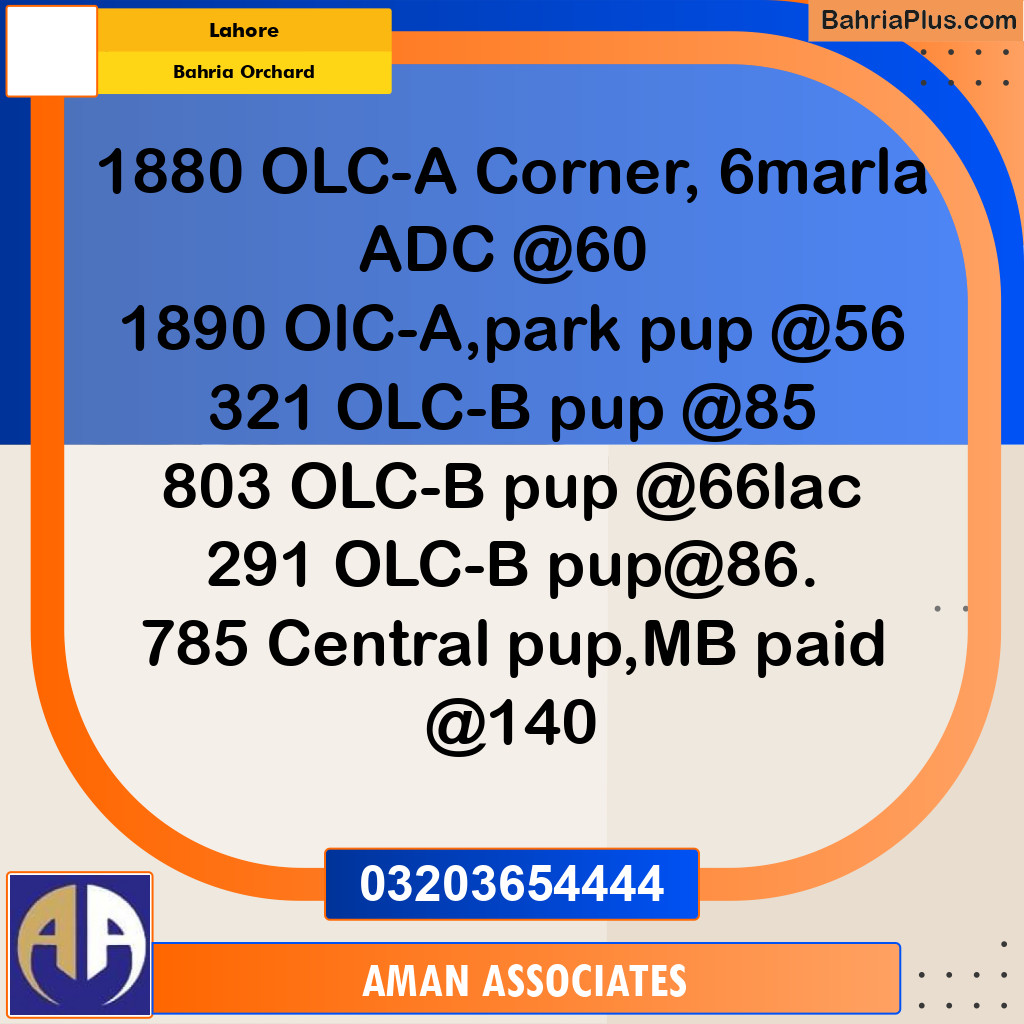 Residential Plot for Sale in Bahria Orchard, Lahore - (BP-329509)