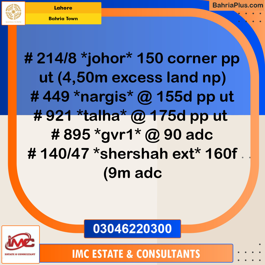 Residential Plot for Sale in Bahria Town, Lahore - (BP-329600)