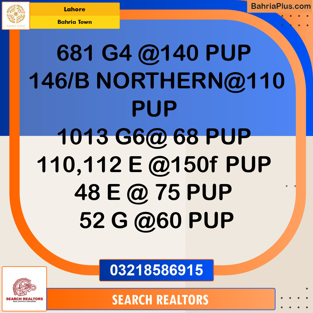 Residential Plot for Sale in Bahria Town, Lahore - (BP-329706)