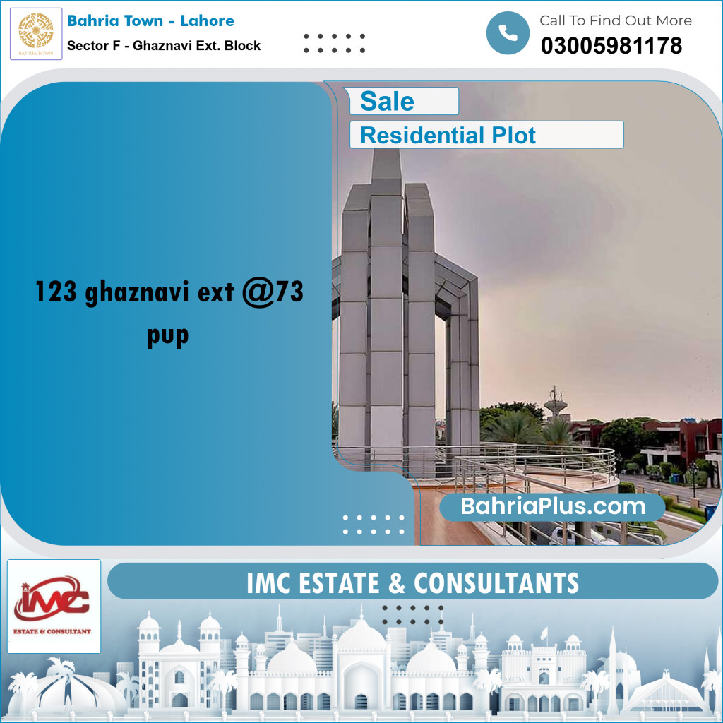 5 Marla Residential Plot for Sale in Sector F - Ghaznavi Ext. Block -  Bahria Town, Lahore - (BP-329730)