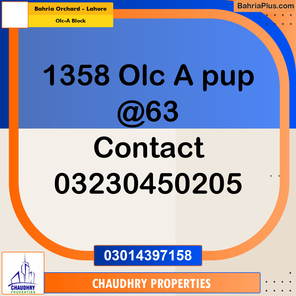 5 Marla Residential Plot for Sale in OLC-A Block -  Bahria Orchard, Lahore - (BP-329748)