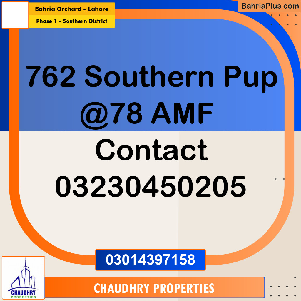 8 Marla Residential Plot for Sale in Phase 1 - Southern District -  Bahria Orchard, Lahore - (BP-329753)