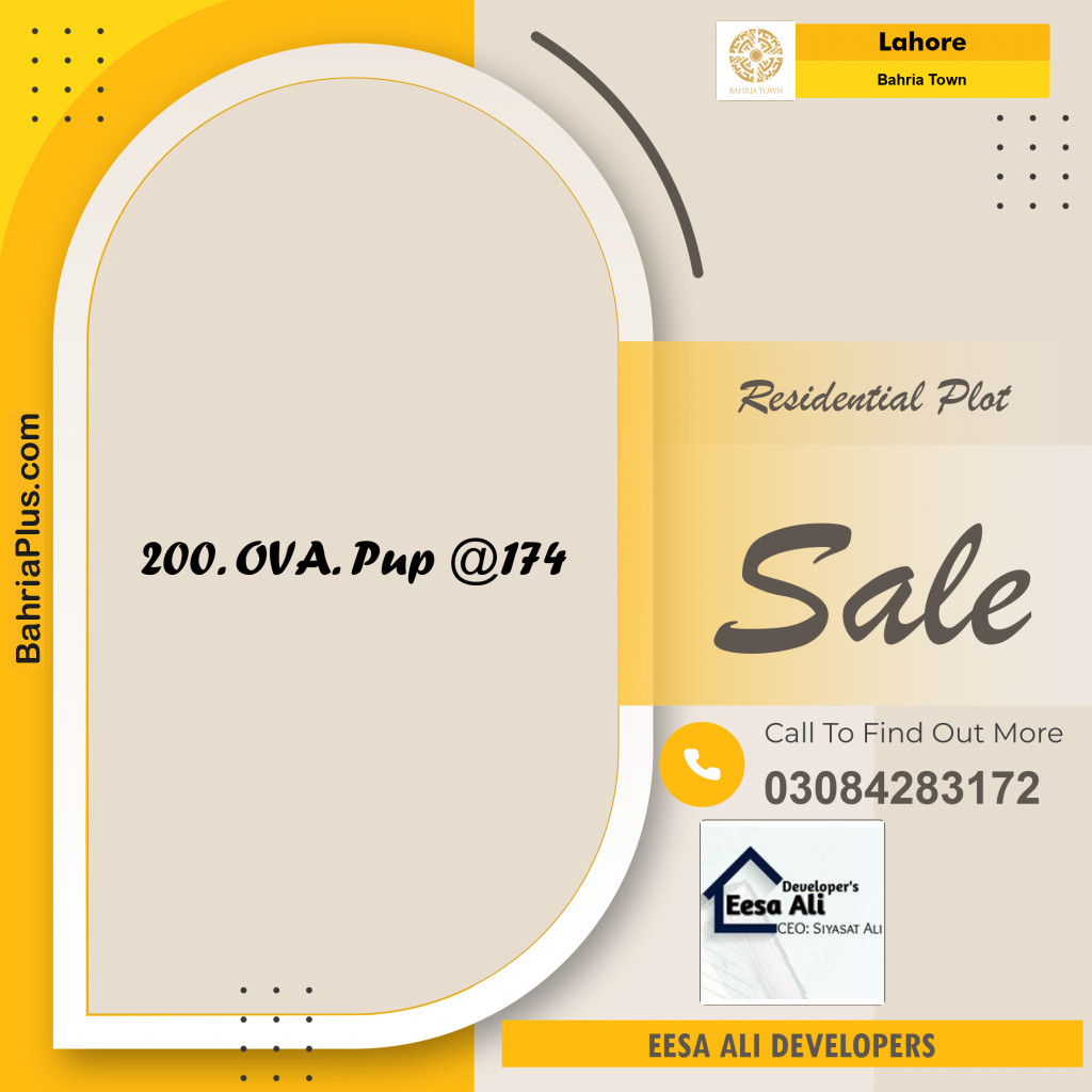 Residential Plot for Sale in Bahria Town, Lahore - (BP-329766)