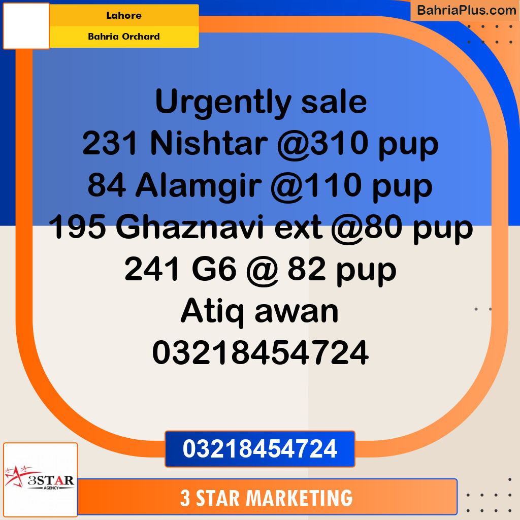 Residential Plot for Sale in Bahria Orchard, Lahore - (BP-329803)