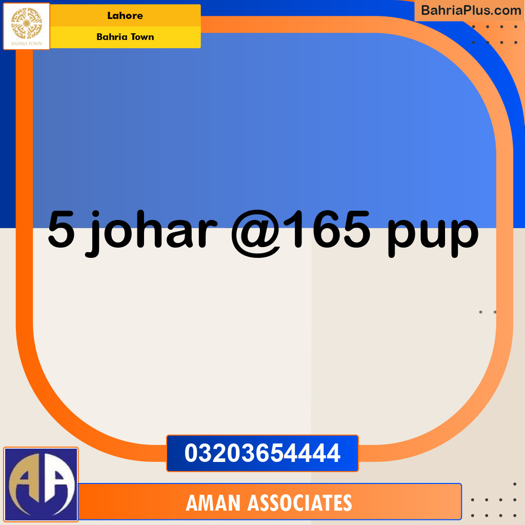 Residential Plot for Sale in Bahria Town, Lahore - (BP-329968)