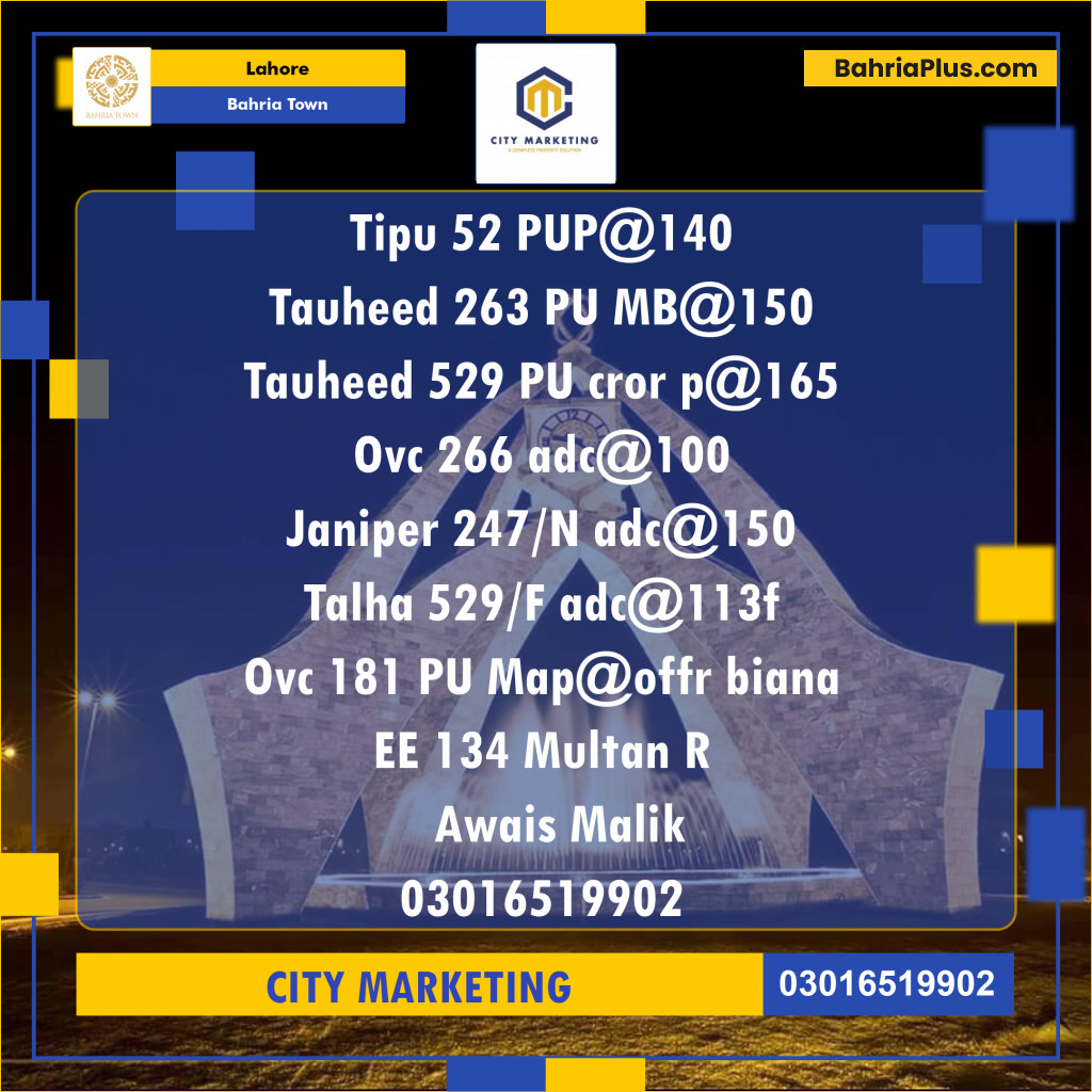 Residential Plot for Sale in Bahria Town, Lahore - (BP-330119)