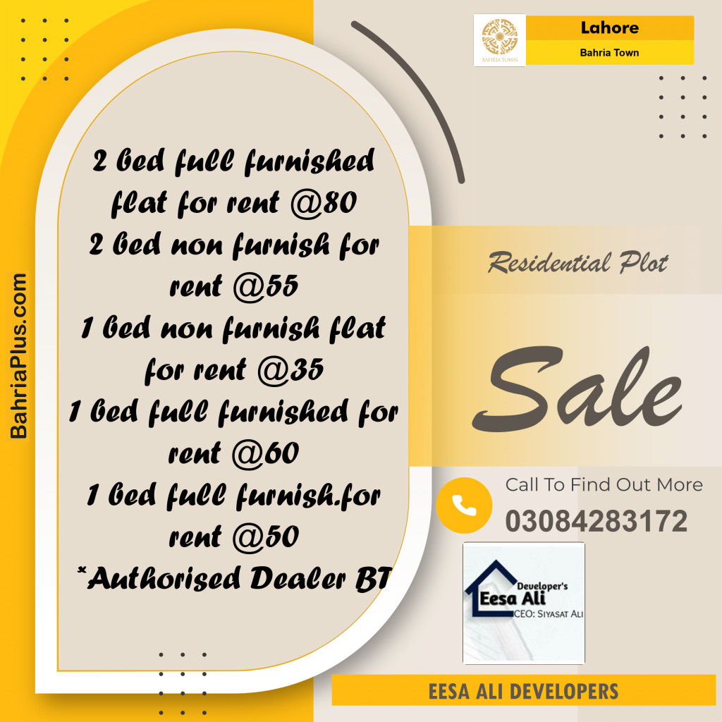 Residential Plot for Sale in Bahria Town, Lahore - (BP-330143)