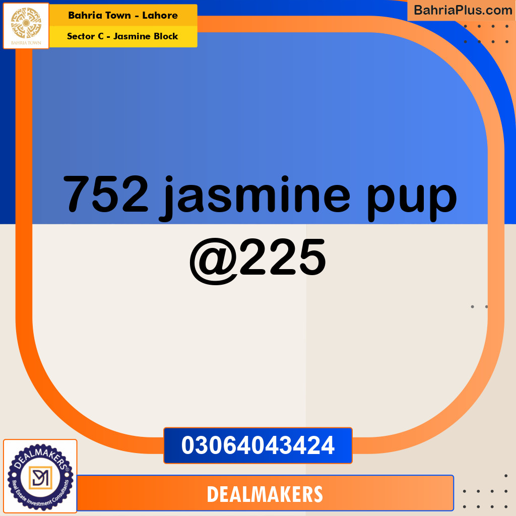 10 Marla Residential Plot for Sale in Sector C - Jasmine Block -  Bahria Town, Lahore - (BP-330200)