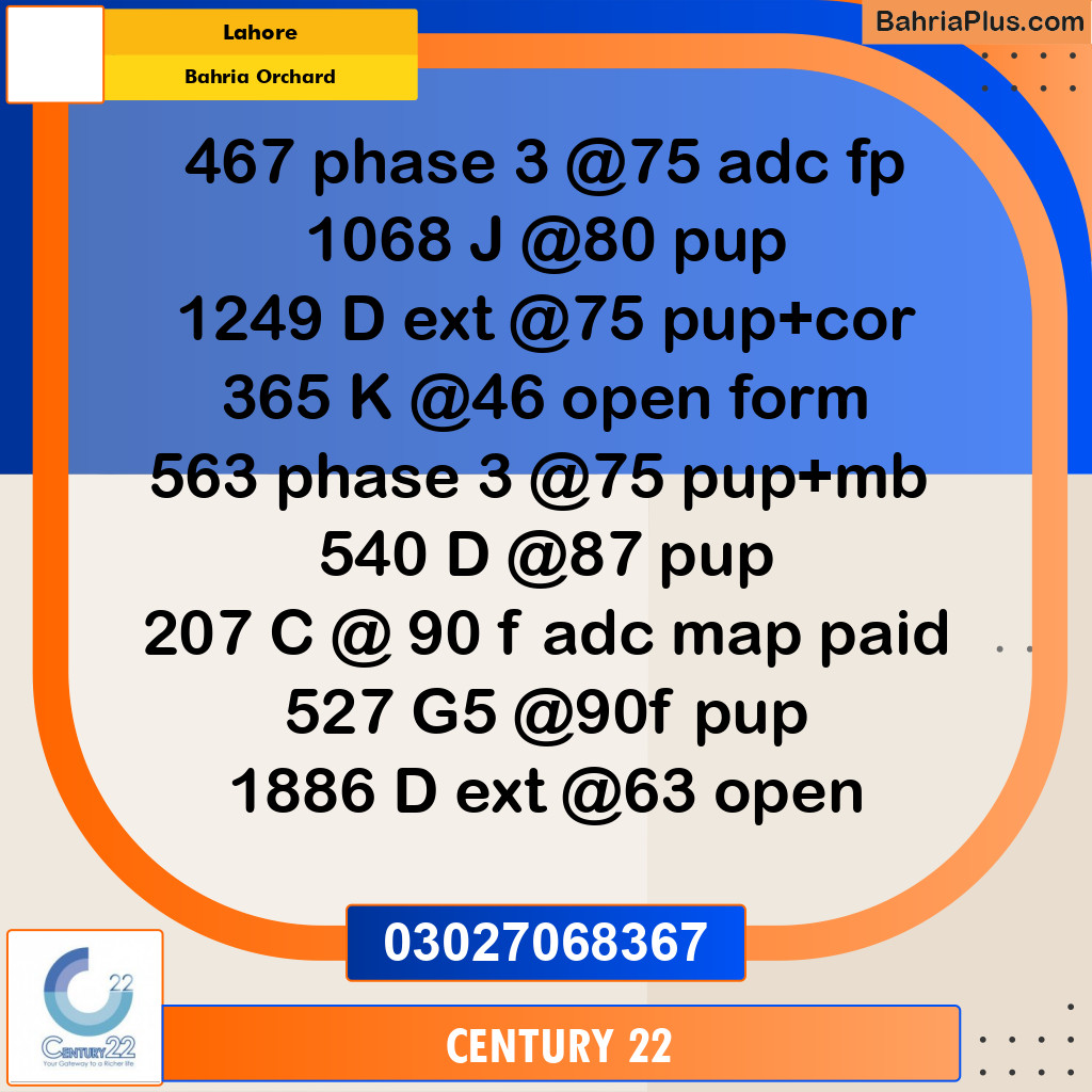 Residential Plot for Sale in Bahria Orchard, Lahore - (BP-330240)