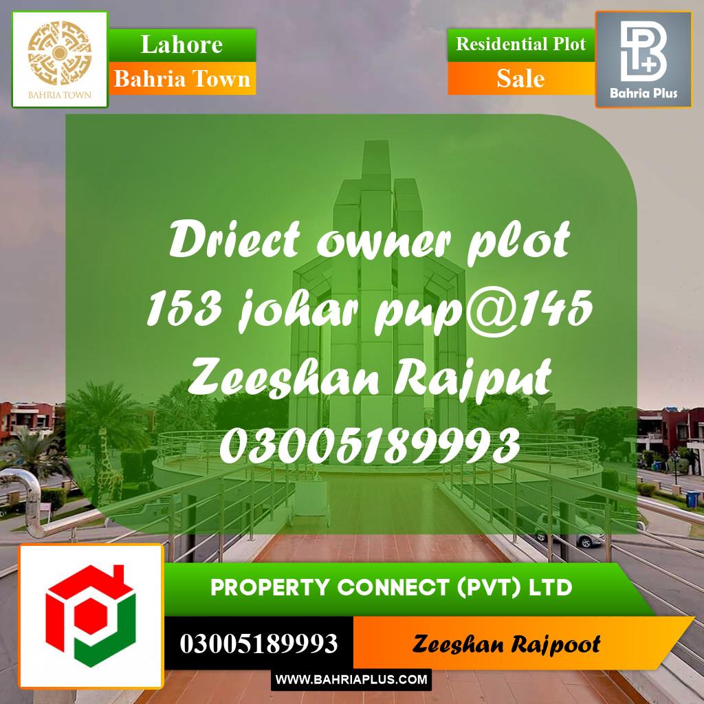 Residential Plot for Sale in Bahria Town, Lahore - (BP-330258)