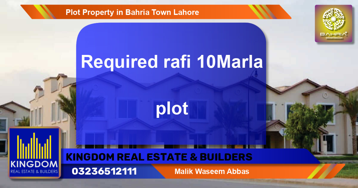 Residential Plot for Sale in Bahria Town, Lahore - (BP-33031)