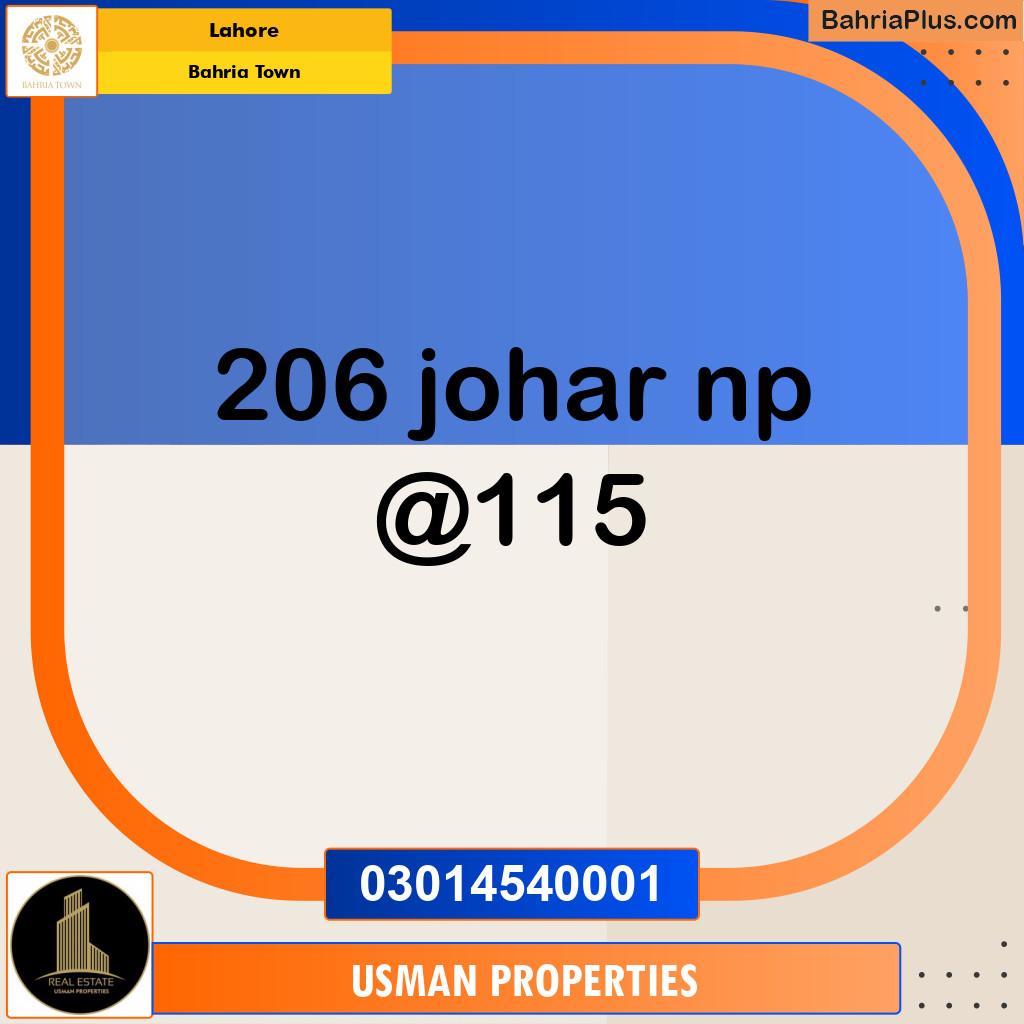 Residential Plot for Sale in Bahria Town, Lahore - (BP-330328)