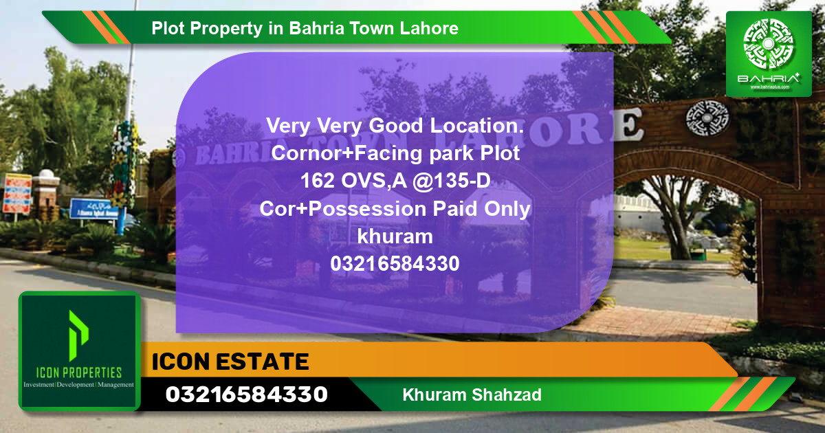 Residential Plot for Sale in Bahria Town, Lahore - (BP-33037)