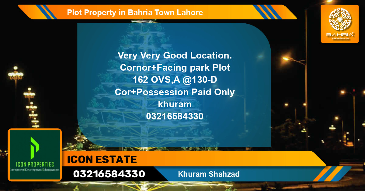 Residential Plot for Sale in Bahria Town, Lahore - (BP-33038)