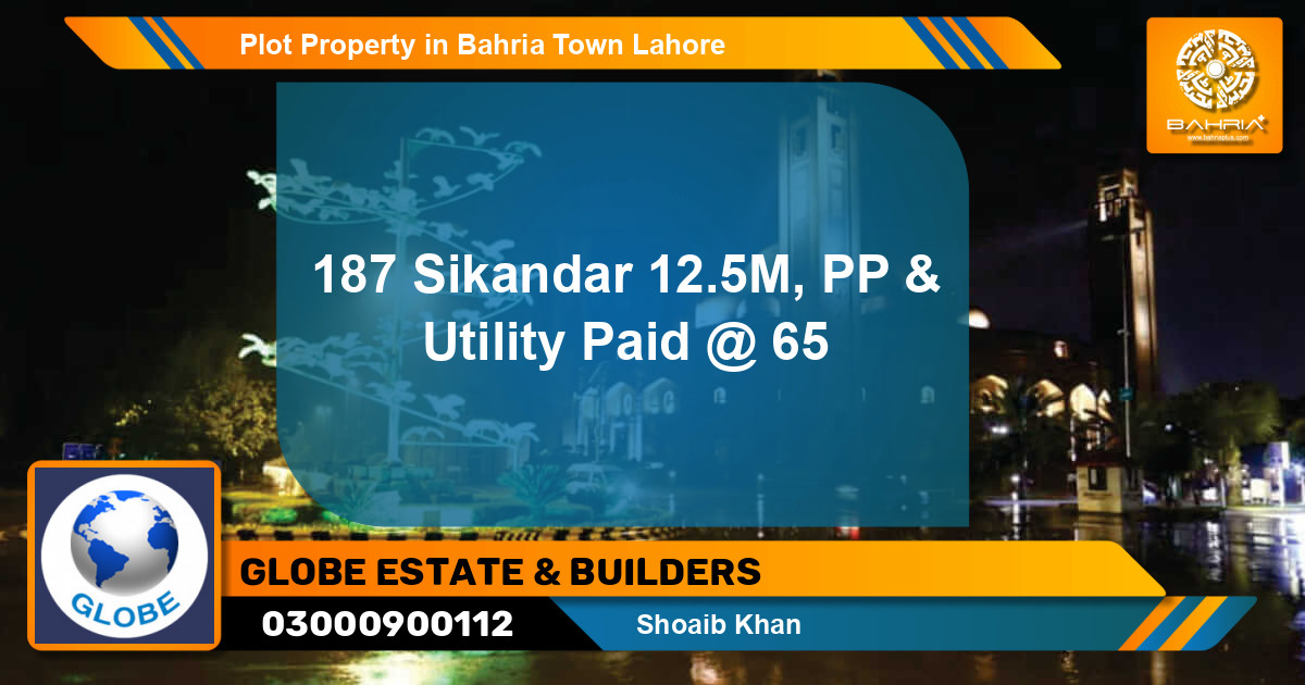Residential Plot for Sale in Bahria Town, Lahore - (BP-33041)