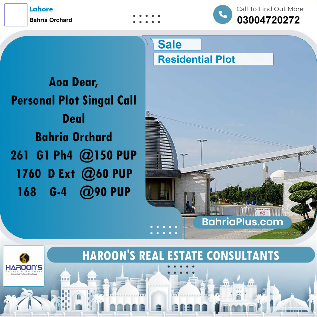 Residential Plot for Sale in Bahria Orchard, Lahore - (BP-330430)