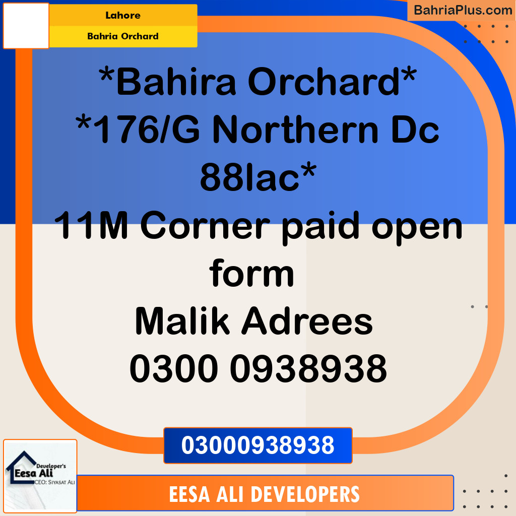 Residential Plot for Sale in Bahria Orchard, Lahore - (BP-330465)