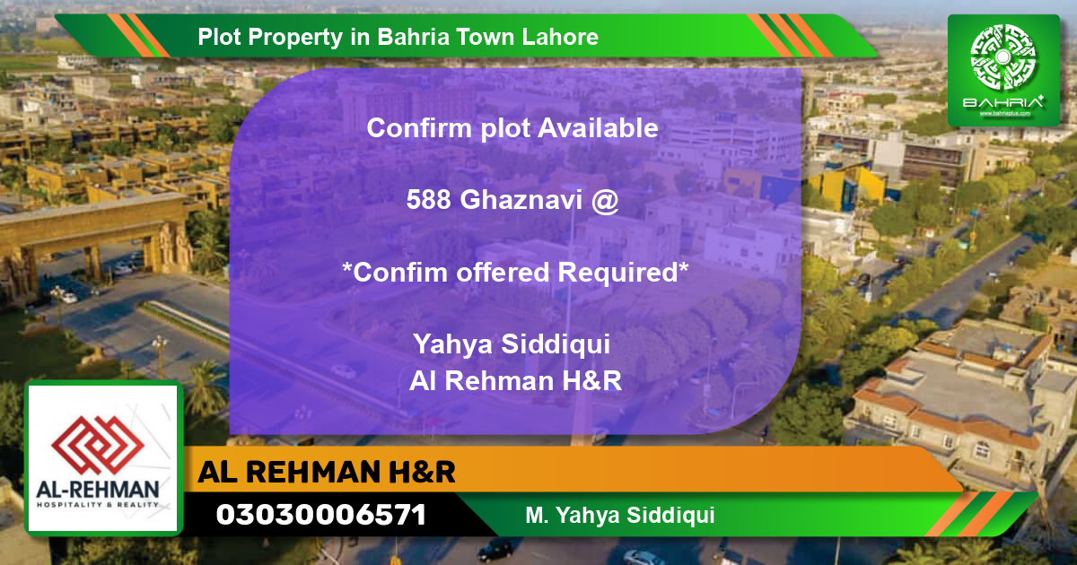 Residential Plot for Sale in Bahria Town, Lahore - (BP-33047)
