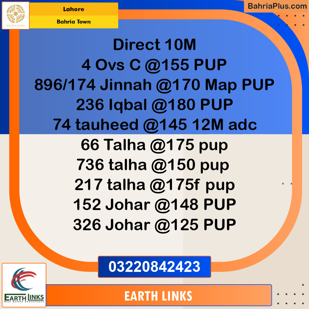 Residential Plot for Sale in Bahria Town, Lahore - (BP-330485)
