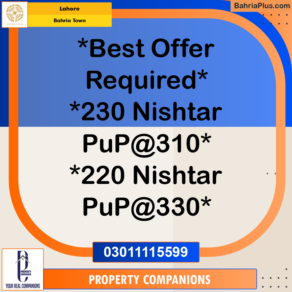 Residential Plot for Sale in Bahria Town, Lahore - (BP-330489)