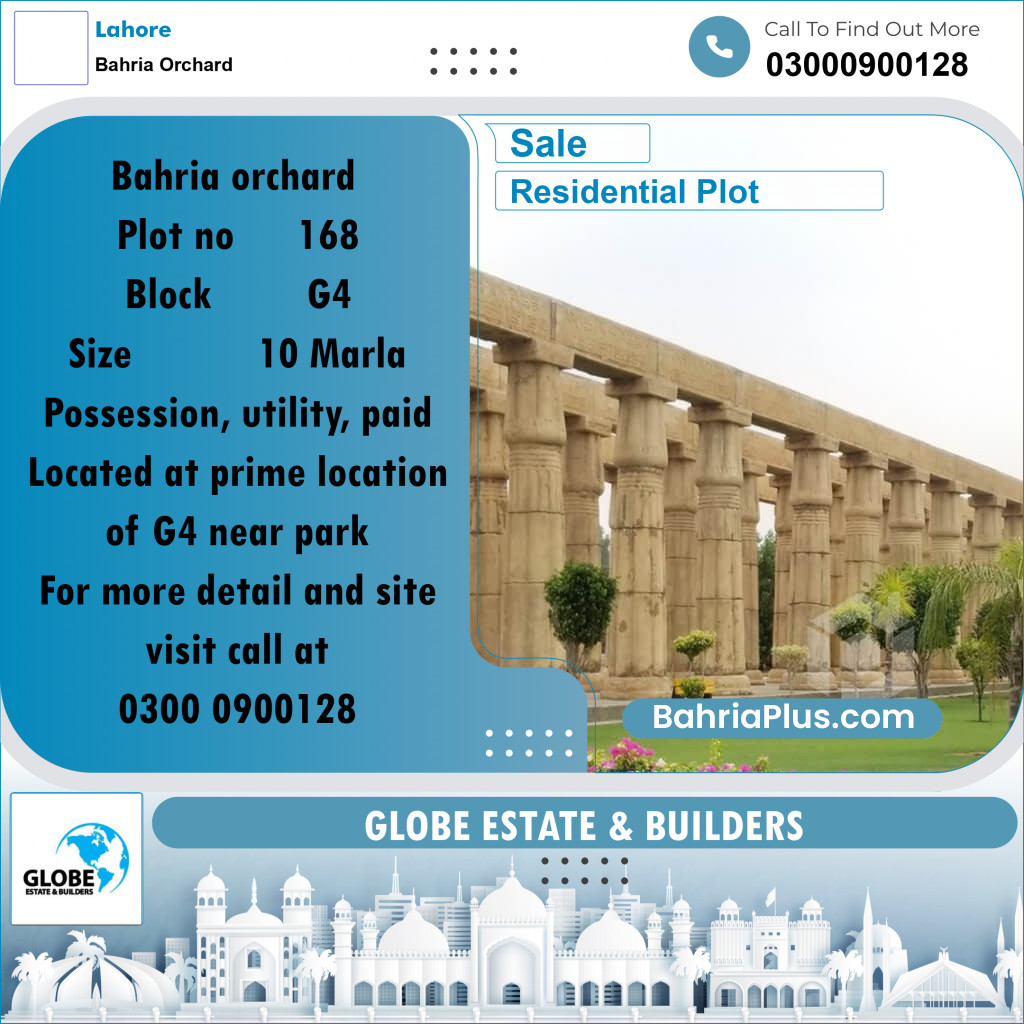 10 Marla Residential Plot for Sale in Bahria Orchard, Lahore - (BP-330550)