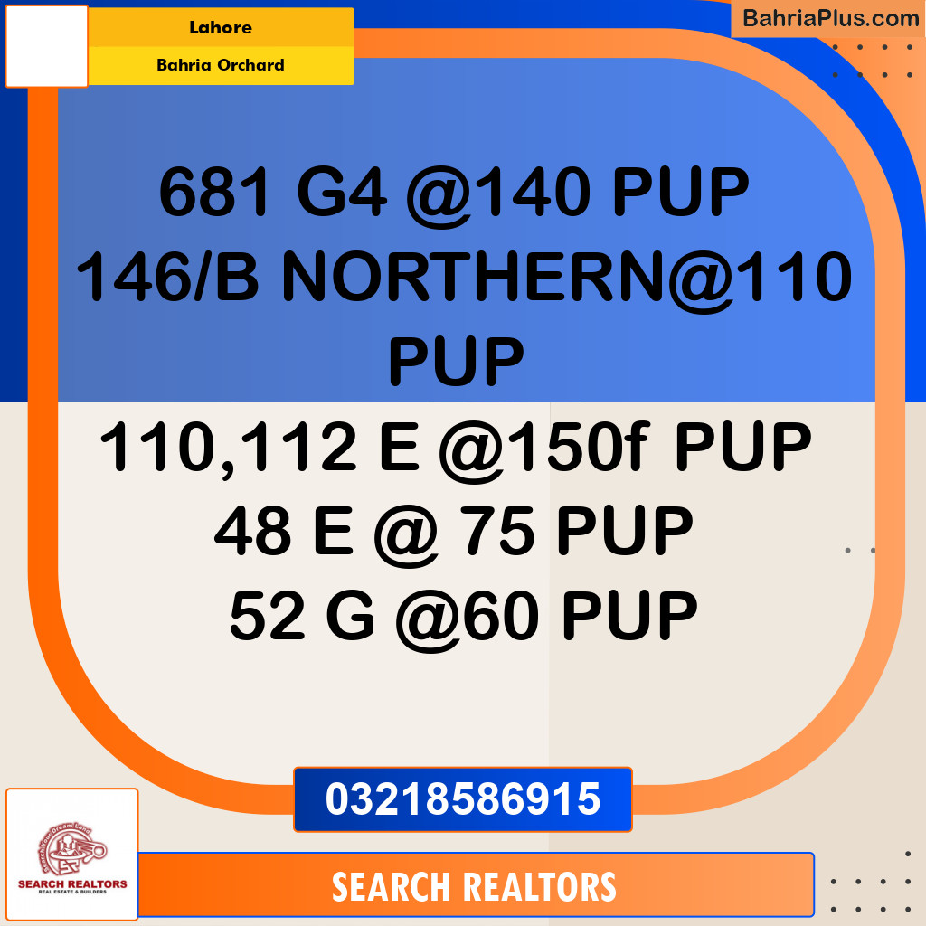 Residential Plot for Sale in Bahria Orchard, Lahore - (BP-330579)