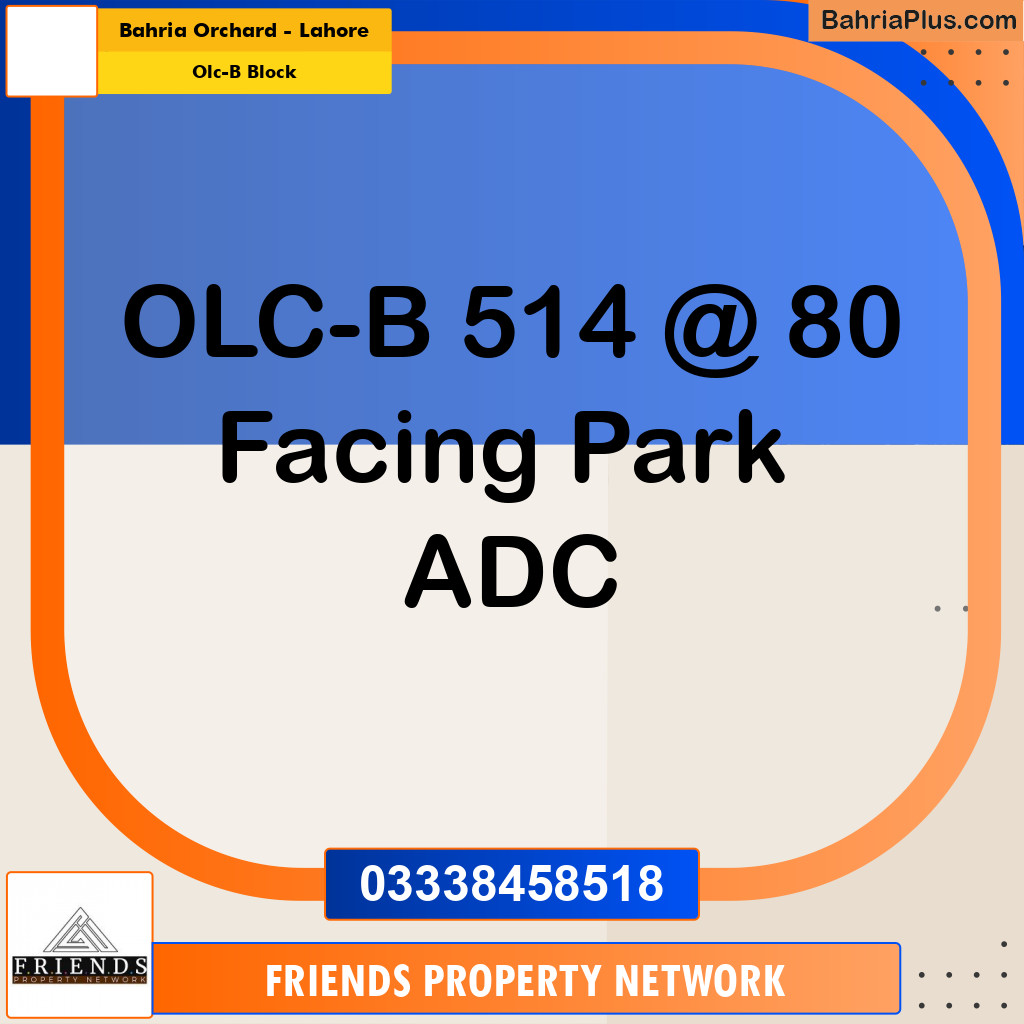 8 Marla Residential Plot for Sale in OLC-B Block -  Bahria Orchard, Lahore - (BP-330606)