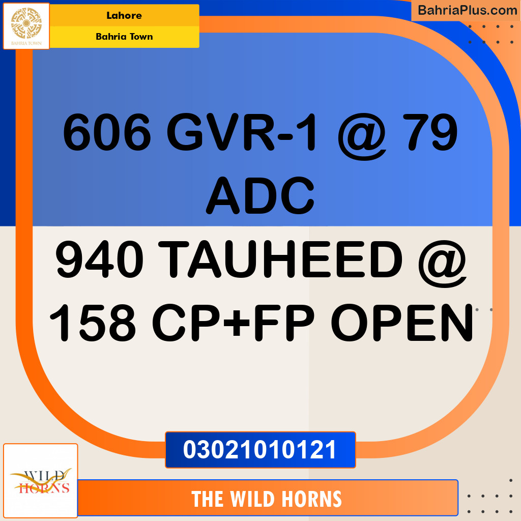 Residential Plot for Sale in Bahria Town, Lahore - (BP-330635)