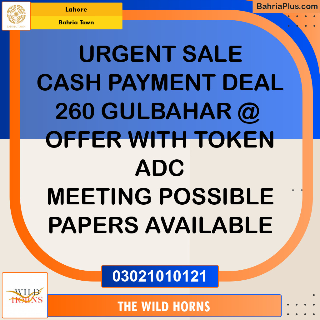 Residential Plot for Sale in Bahria Town, Lahore - (BP-330639)