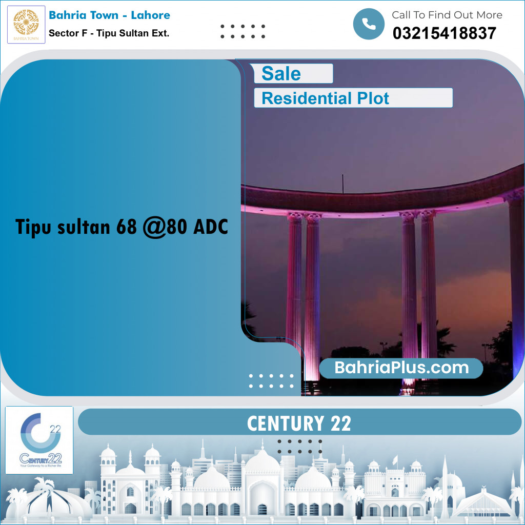 5 Marla Residential Plot for Sale in Sector F - Tipu Sultan Ext. -  Bahria Town, Lahore - (BP-330727)