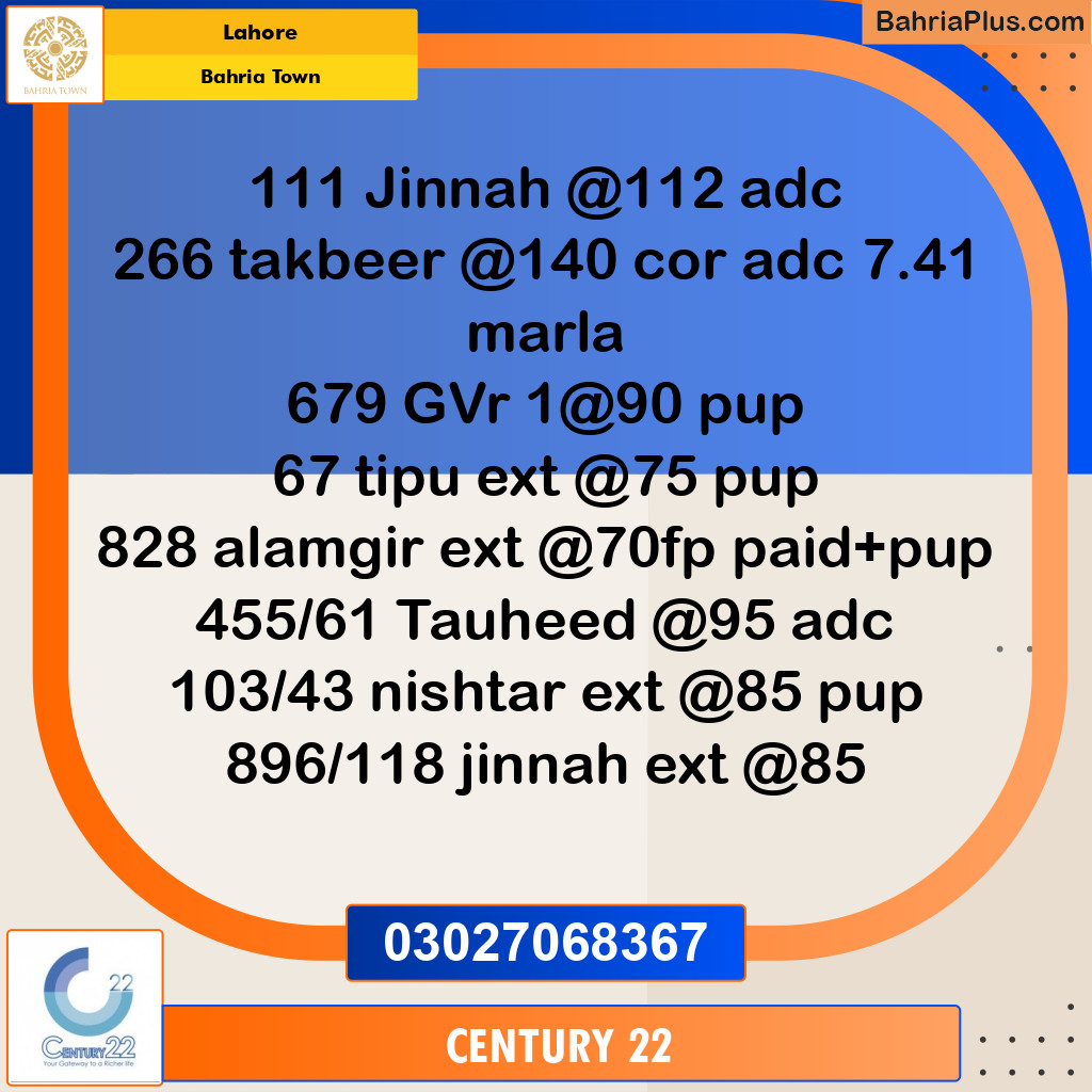 Residential Plot for Sale in Bahria Town, Lahore - (BP-330812)