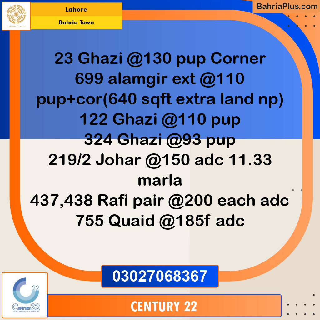 Residential Plot for Sale in Bahria Town, Lahore - (BP-330816)