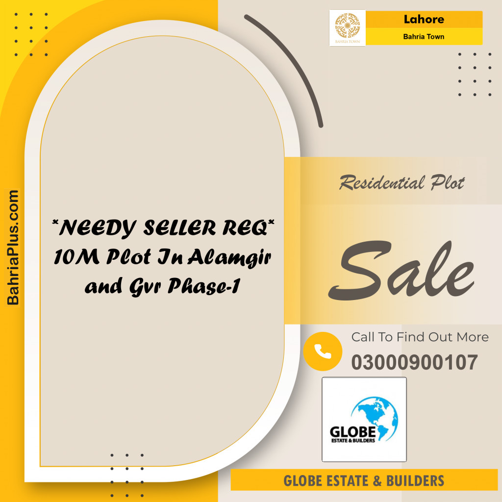 Residential Plot for Sale in Bahria Town, Lahore - (BP-330900)