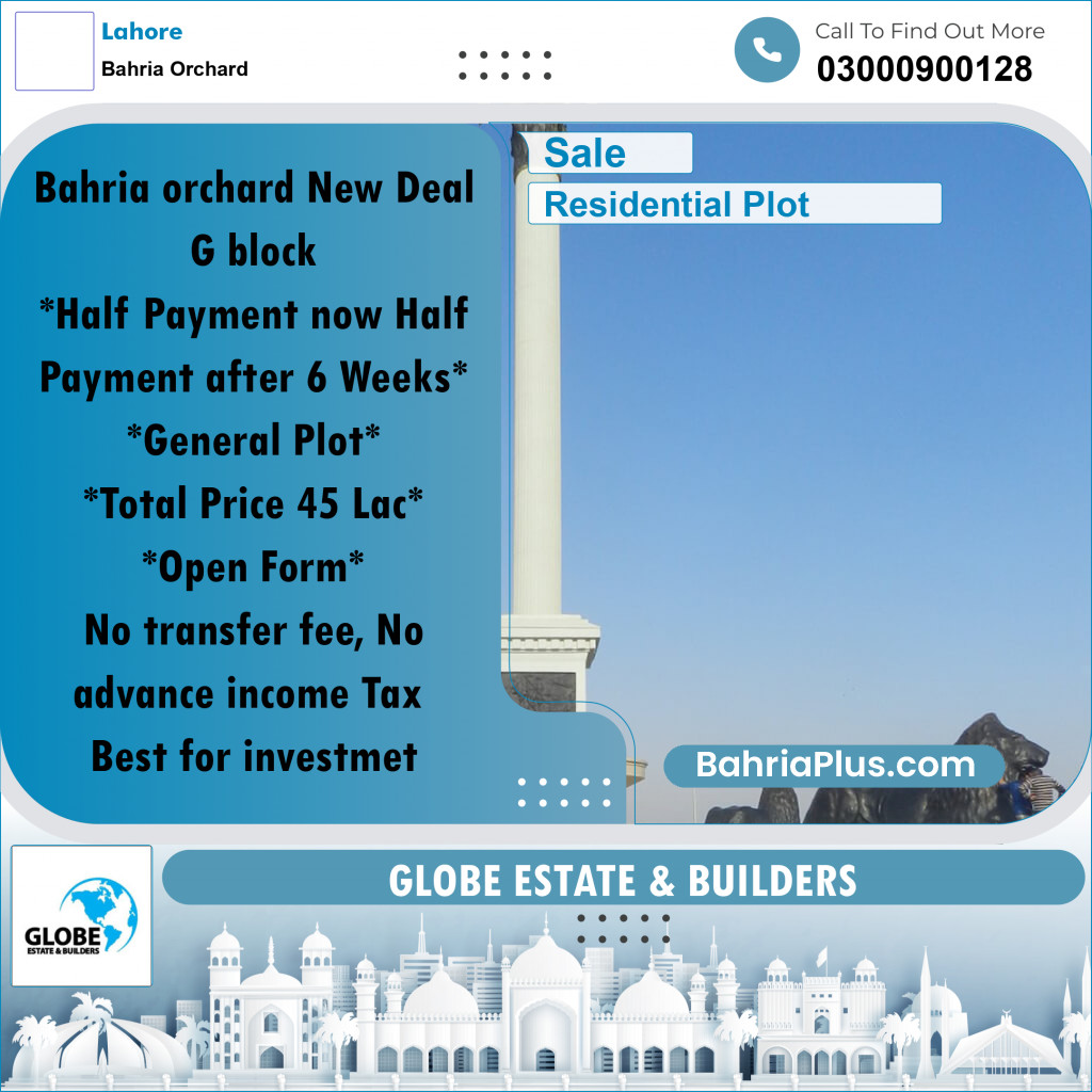 5 Marla Residential Plot for Sale in Bahria Orchard, Lahore - (BP-330964)