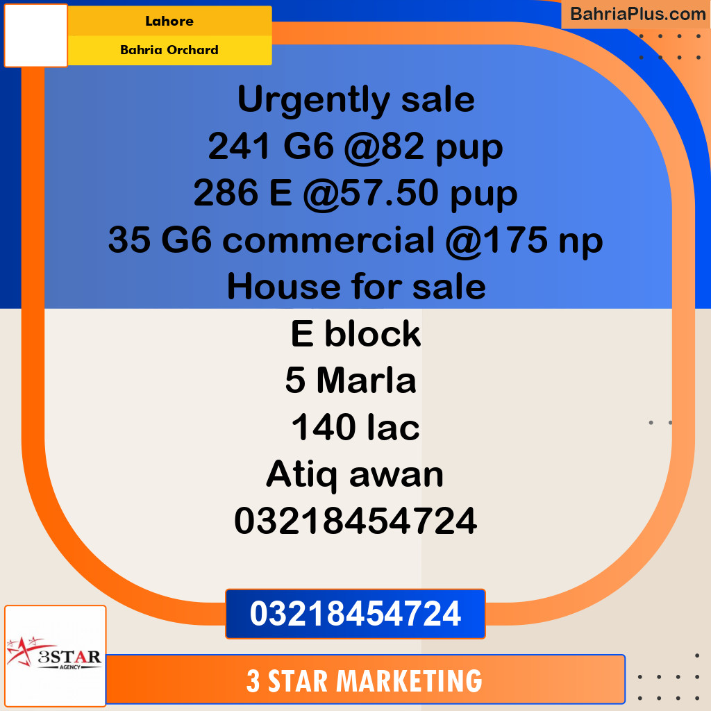 Residential Plot for Sale in Bahria Orchard, Lahore - (BP-331139)