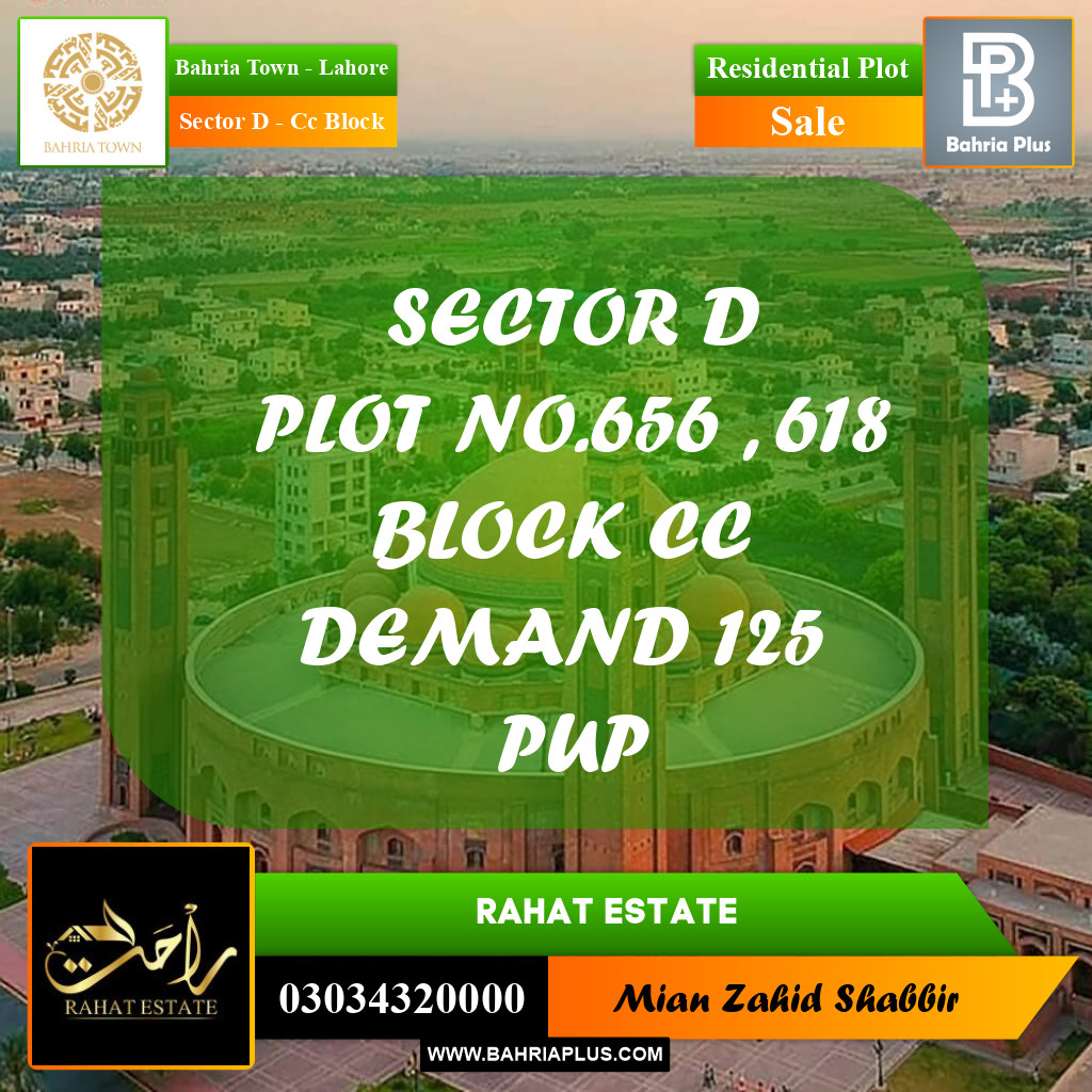 5 Marla Residential Plot for Sale in Sector D - CC Block -  Bahria Town, Lahore - (BP-331221)