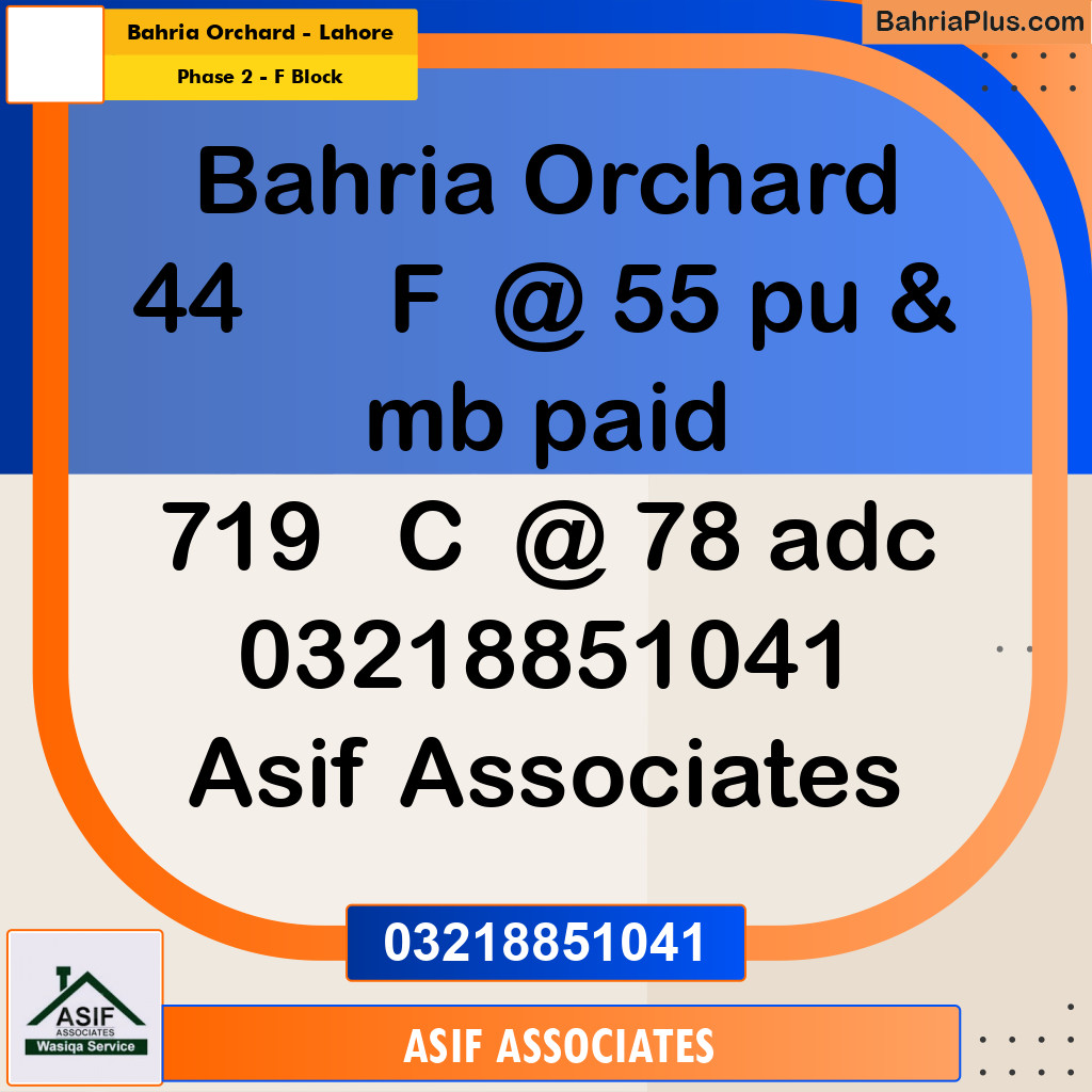 5 Marla Residential Plot for Sale in Phase 2 - F Block -  Bahria Orchard, Lahore - (BP-331301)