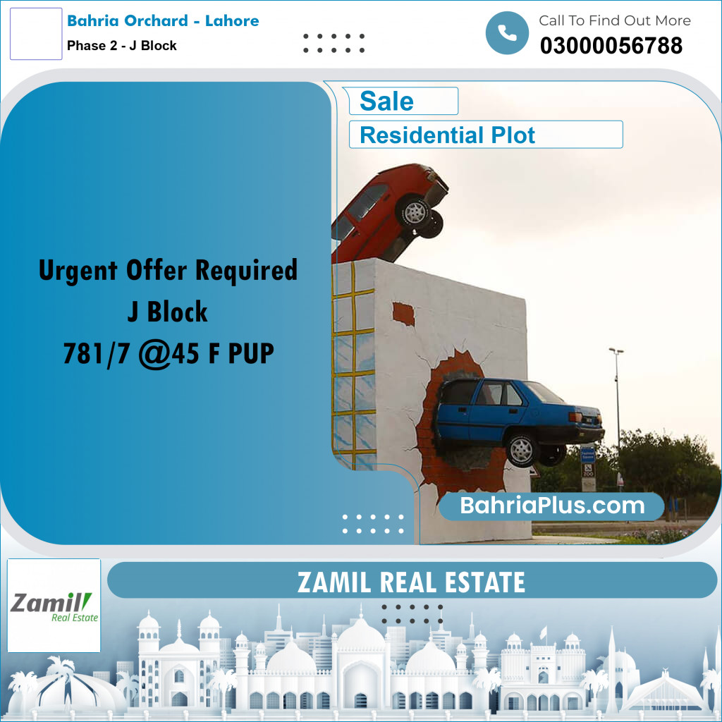 5 Marla Residential Plot for Sale in Phase 2 - J Block -  Bahria Orchard, Lahore - (BP-331319)