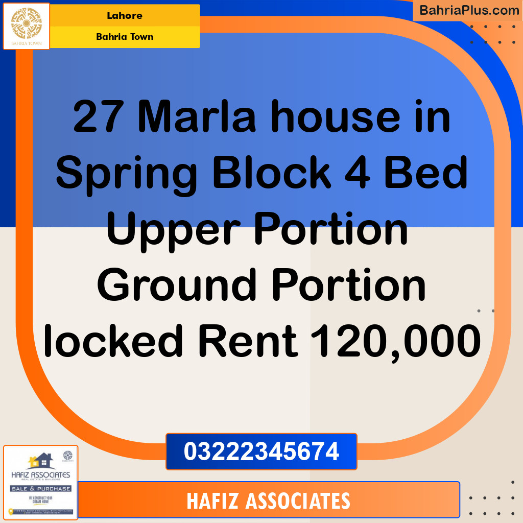 Residential House for Rent in Bahria Town, Lahore - (BP-331350)