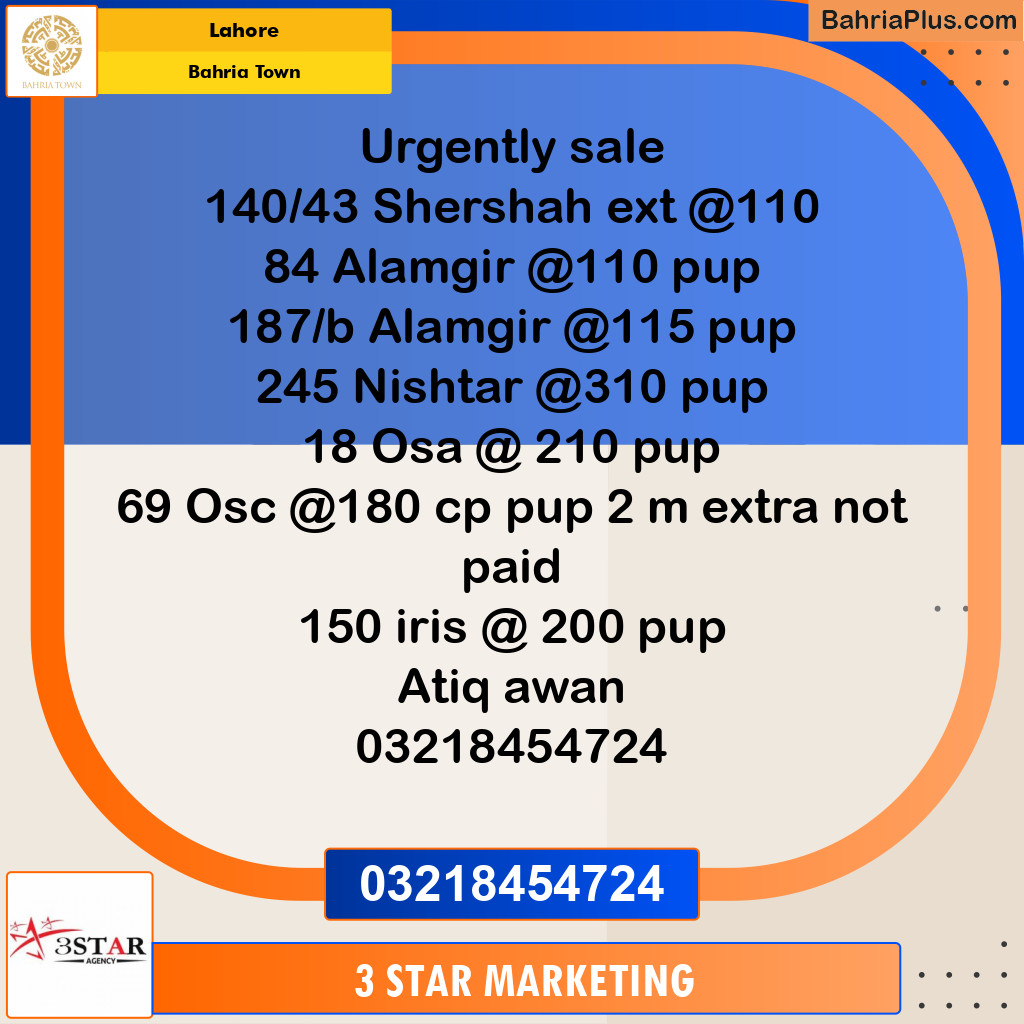 Residential Plot for Sale in Bahria Town, Lahore - (BP-331402)