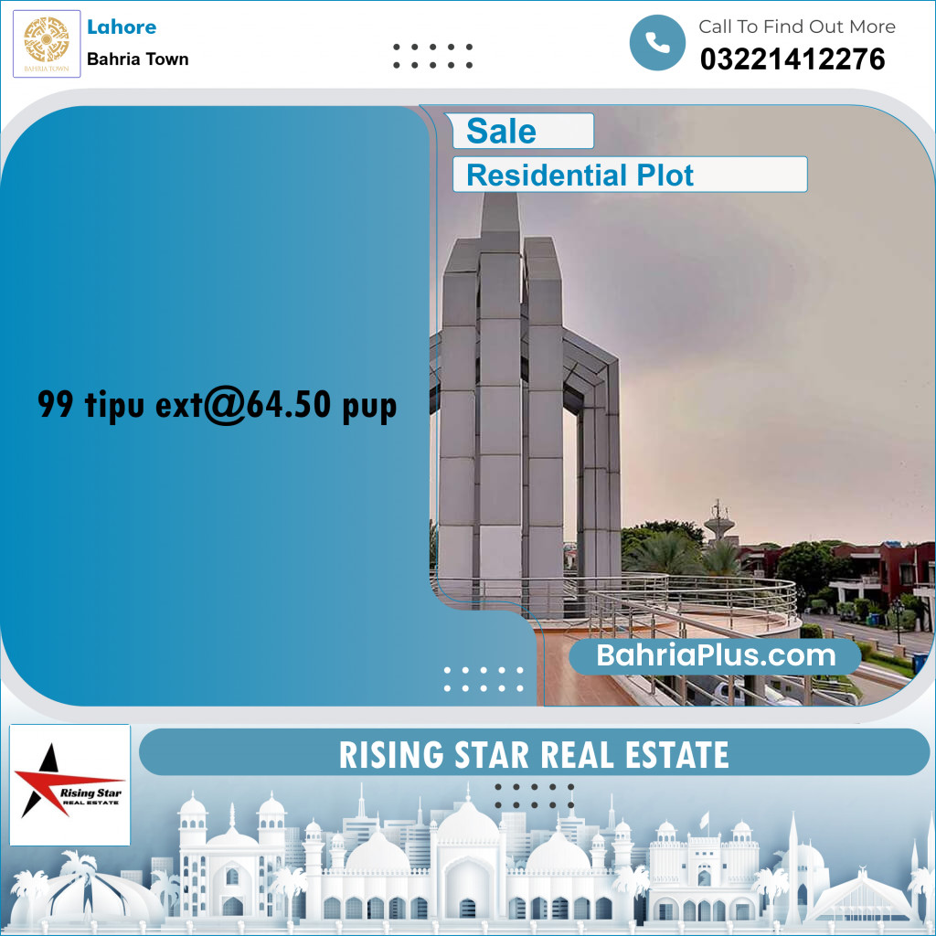 Residential Plot for Sale in Bahria Town, Lahore - (BP-331426)