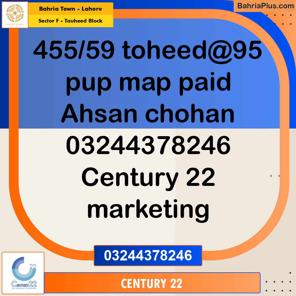 5 Marla Residential Plot for Sale in Sector F - Tauheed Block -  Bahria Town, Lahore - (BP-331518)