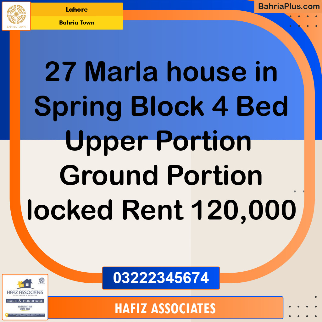 Residential House for Rent in Bahria Town, Lahore - (BP-331531)