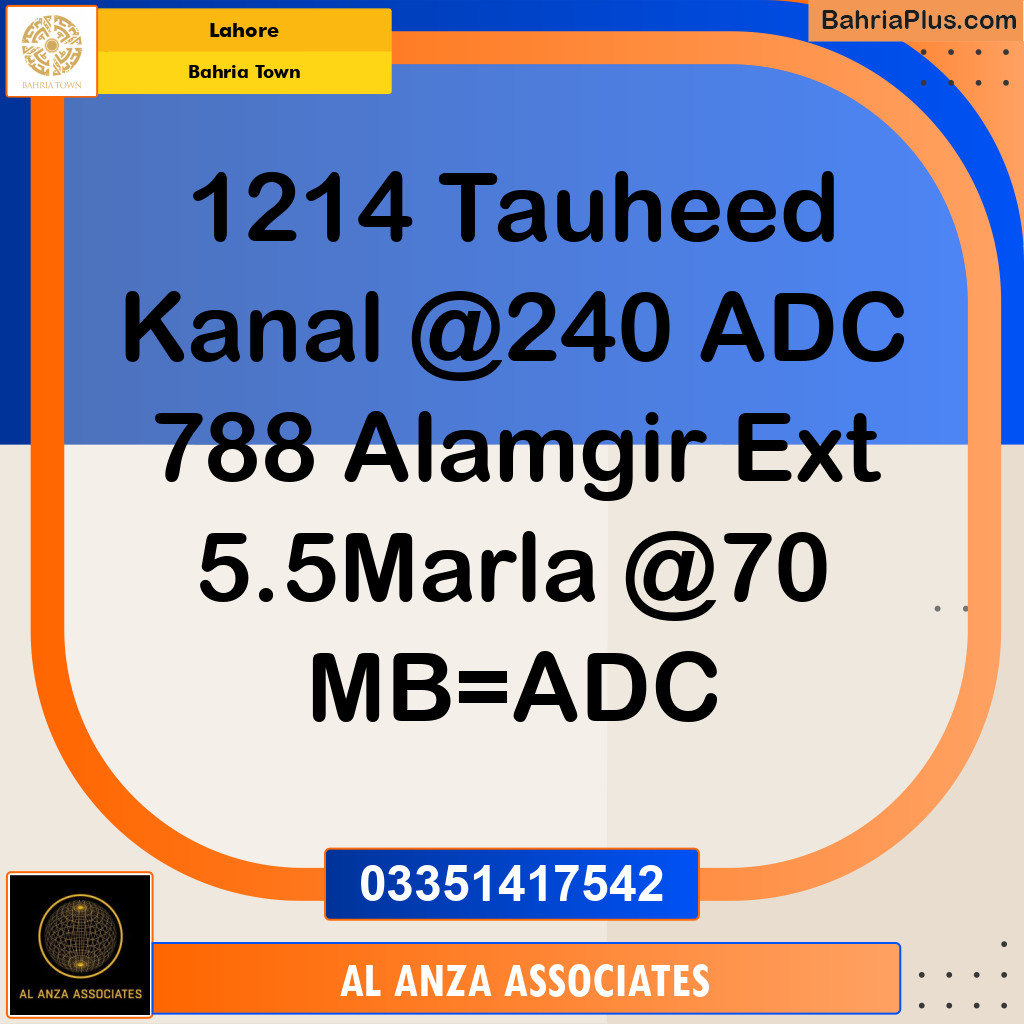 Residential Plot for Sale in Bahria Town, Lahore - (BP-331582)