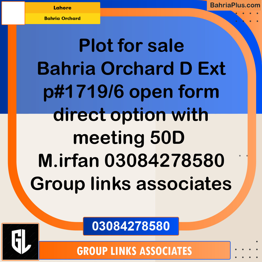 Residential Plot for Sale in Bahria Orchard, Lahore - (BP-331600)