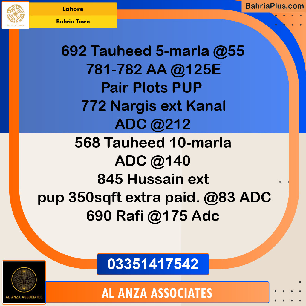 Residential Plot for Sale in Bahria Town, Lahore - (BP-331689)