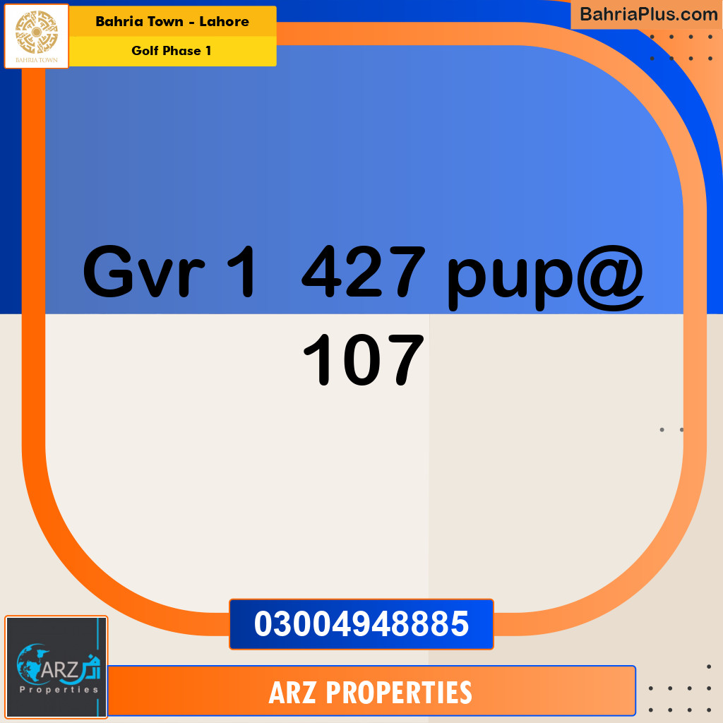 Residential Plot for Sale in Golf Phase 1 -  Bahria Town, Lahore - (BP-331708)